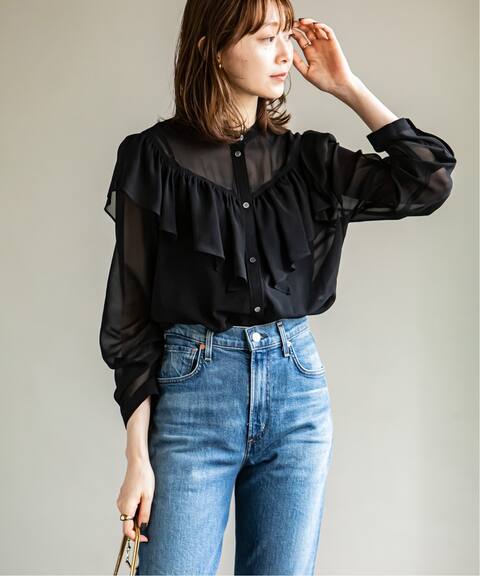 シフォンクラシックフリルブラウス Noble ノーブル 公式のファッション通販 Baycrew S Store