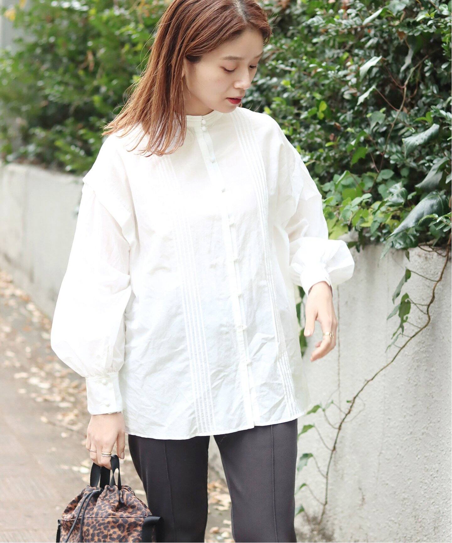 コットンシルクピンタックブラウス◇|JOURNAL STANDARD(ジャーナル 「特別コラボアイテム」 セオリー◆1.9万◆ブラウス◆ピンタック◆シルク100% シャツ/ブラウス(半袖/袖なし)
