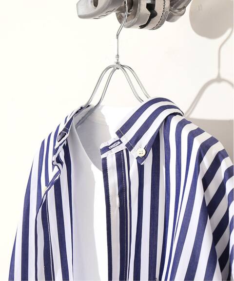 ビッグシルエット ボタンダウン5分袖ストライプシャツ Journal Standard Relume ジャーナルスタンダード レリューム 公式のファッション通販 Baycrew S Store