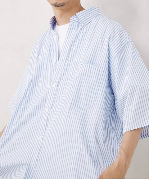 ビッグシルエット ボタンダウン5分袖ストライプシャツ Journal Standard Relume ジャーナルスタンダード レリューム 公式のファッション通販 Baycrew S Store