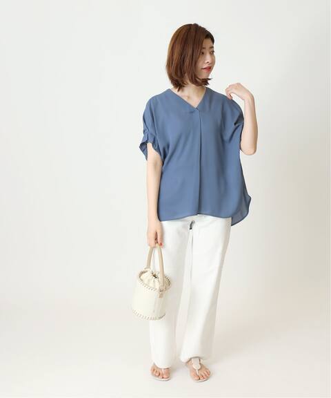 シフォンジョーゼットタックブラウス B C Stock ベーセーストック 公式のファッション通販 Baycrew S Store