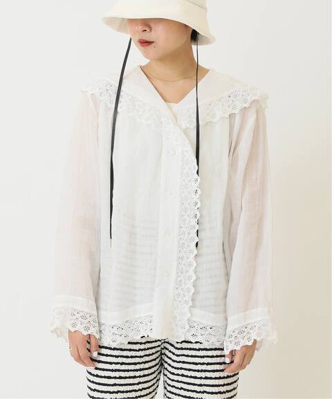 Seseラミーセーラーレースブラウス Iena イエナ 公式のファッション通販 Baycrew S Store Seseラミーセーラーレースブラウス Iena イエナ 公式のファッション通販 Baycrew S Store