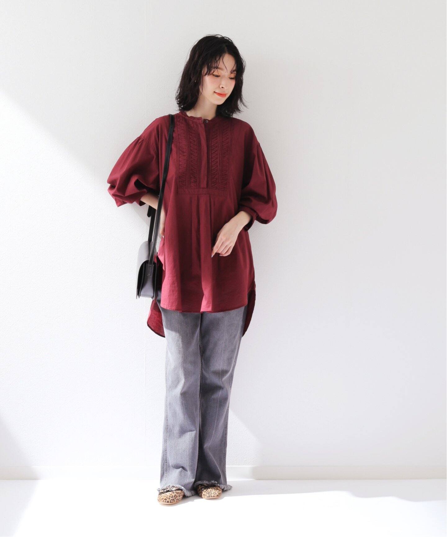 SARA MALLIKA/サラマリカ】コットンタックブラウス（シャツ／ブラウス  