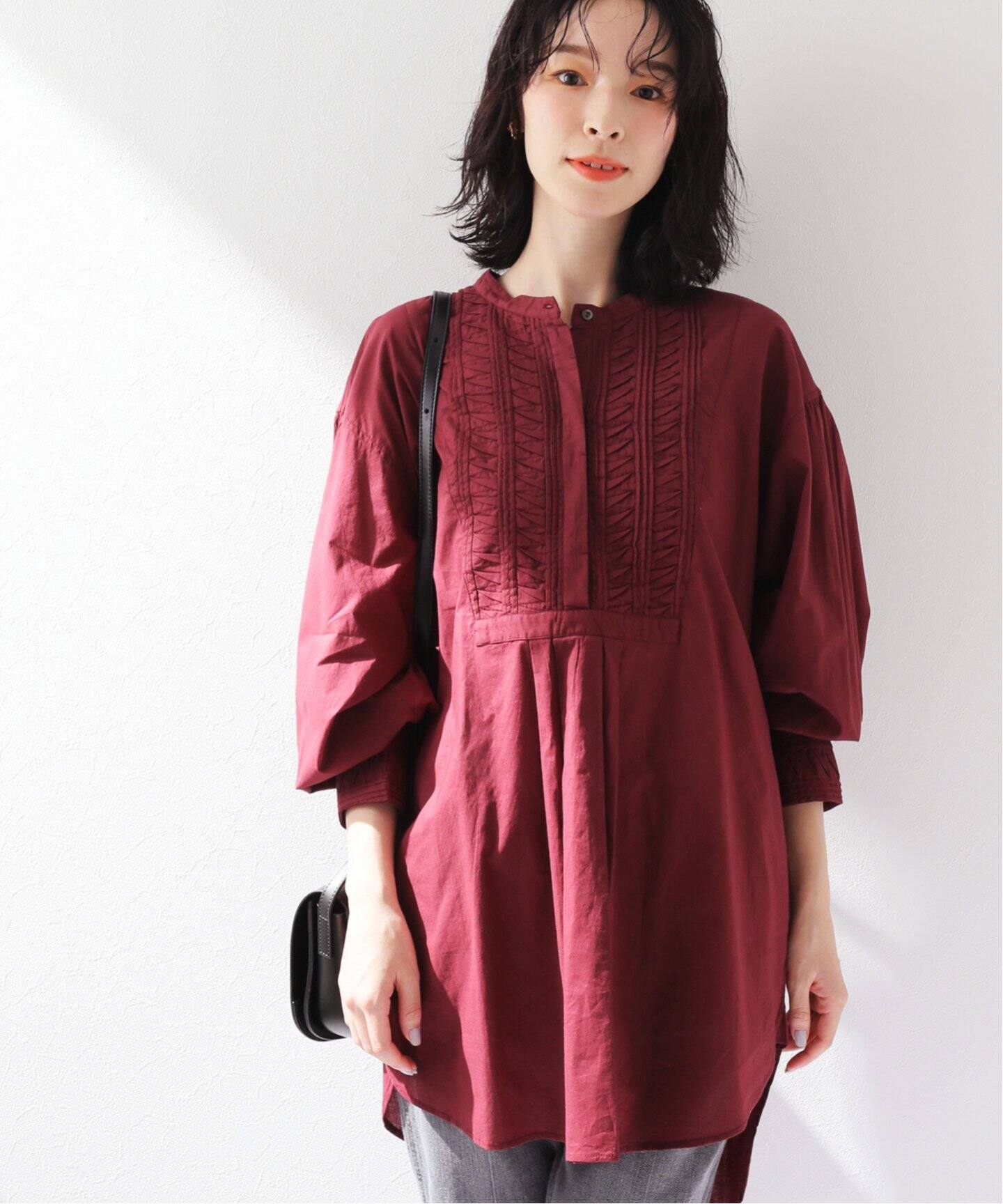 SARA MALLIKA/サラマリカ】コットンタックブラウス（シャツ／ブラウス  