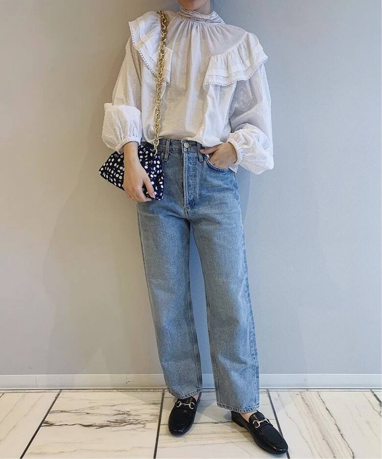 IENA LA BOUCLE ドビードットレースブラウス◇（シャツ／ブラウス  