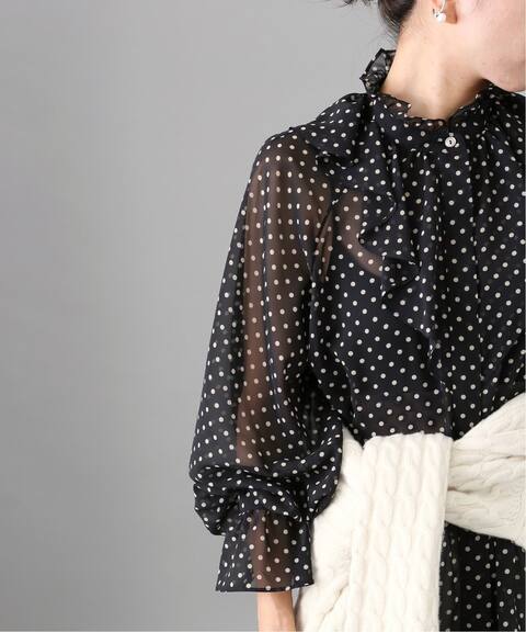 シフォンドットラッフルフリルブラウス Vermeil Par Iena ヴェルメイユ パー イエナ 公式のファッション通販 Baycrew S Store