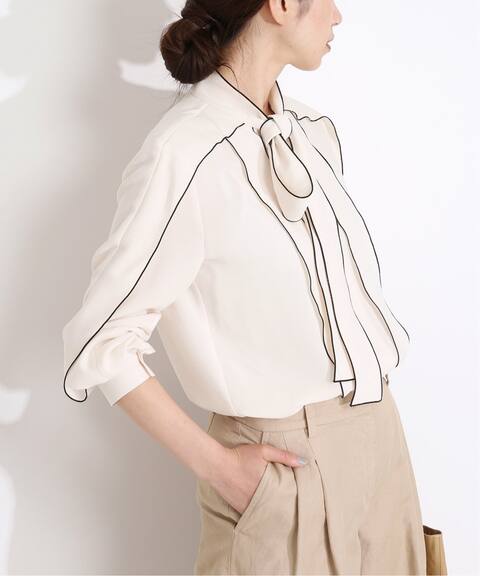 追加 バイカラーメローボウタイブラウス Vermeil Par Iena ヴェルメイユ パー イエナ 公式のファッション通販 Baycrew S Store