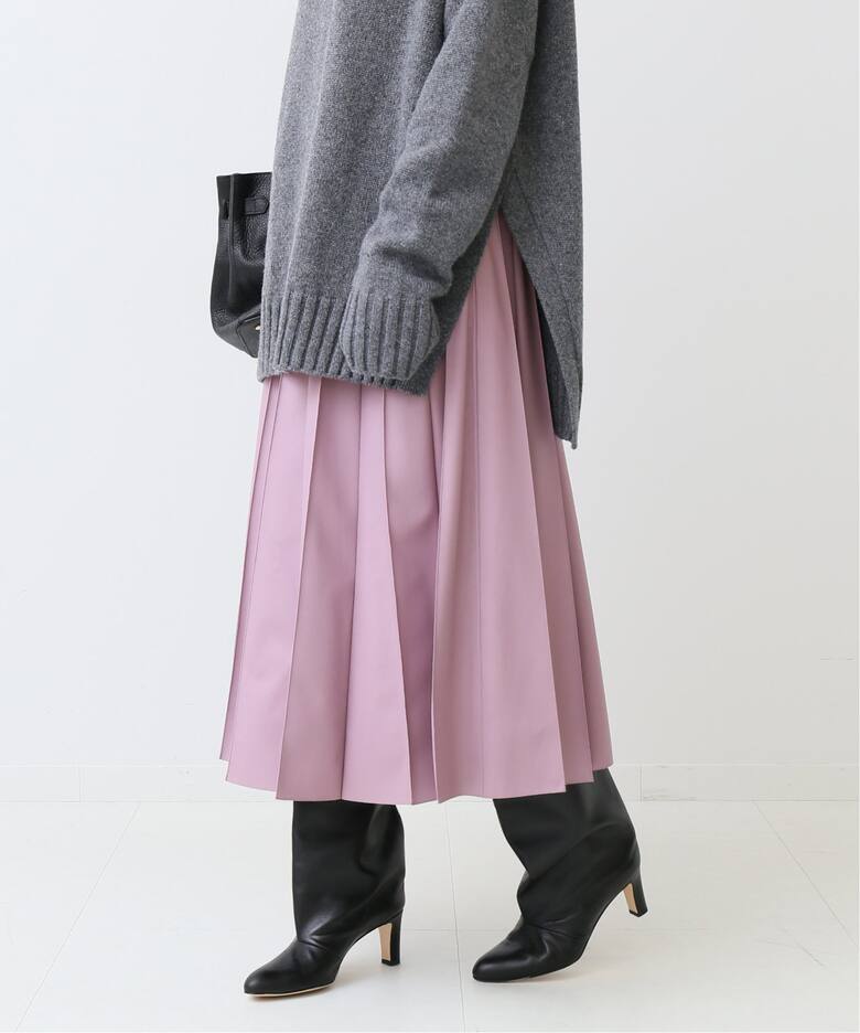 フェイクレザープリーツスカート◇（ロング・マキシ丈スカート 