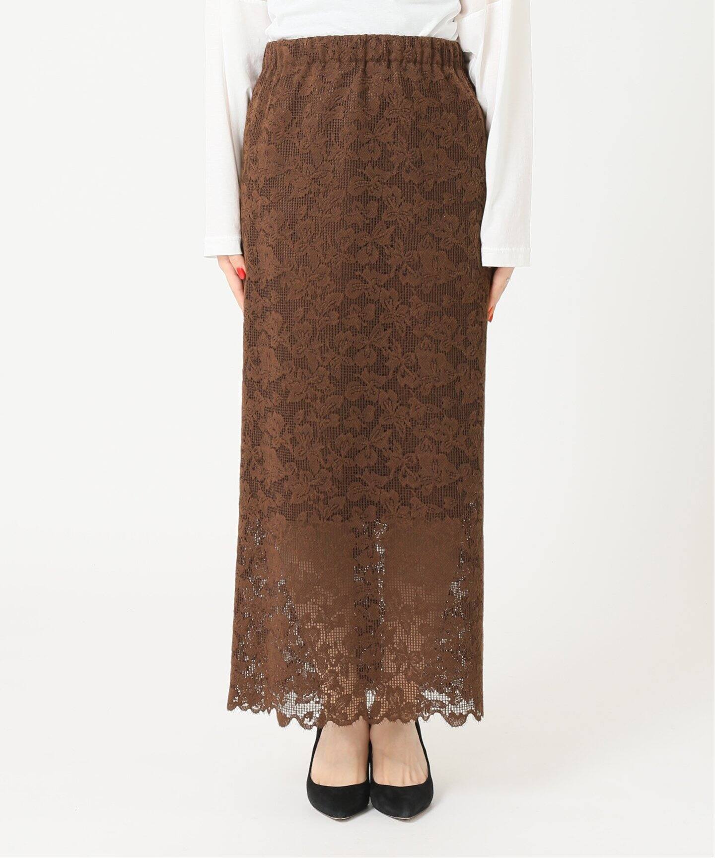 クライマックスセール スピック スパン クロシェレースロングタイトスカート 受賞店舗 Carlavista Com