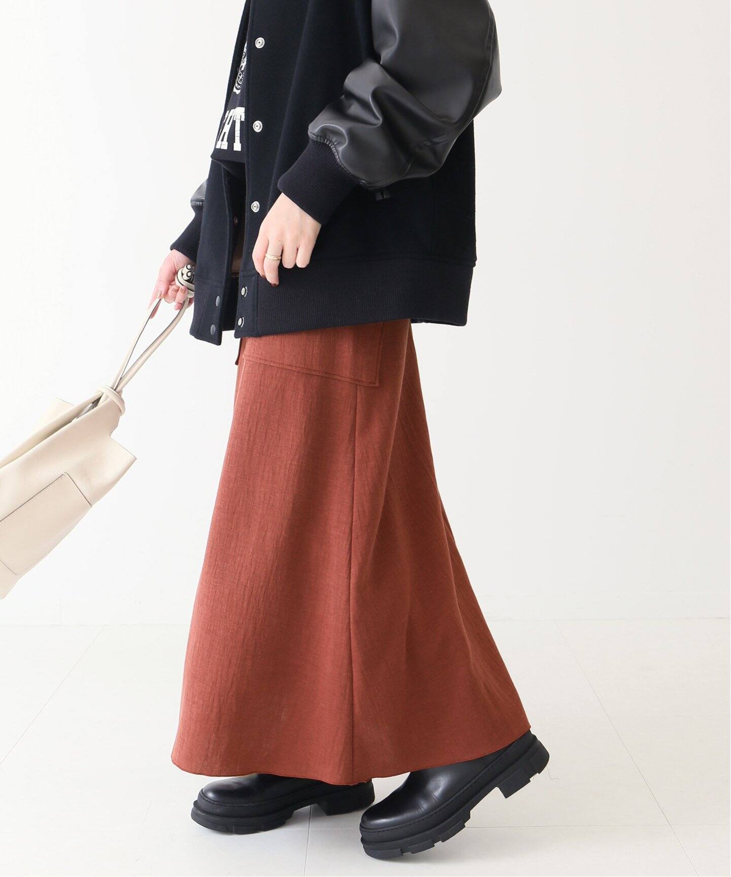 ソフトダンボールフレアスカート◇（ロング・マキシ丈スカート  