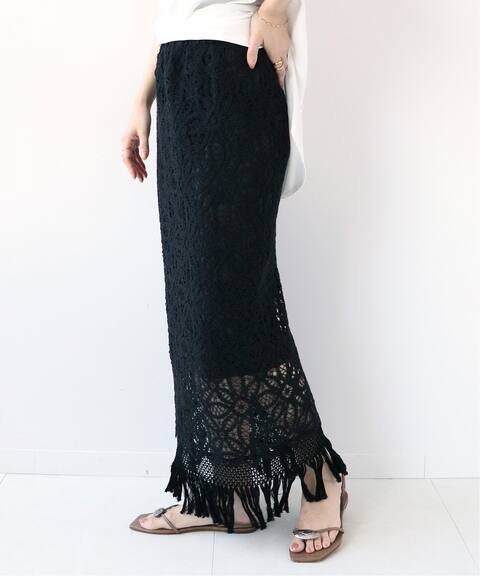 予約 バテンモチーフケミカルレーススカート Hardy Noir アルディーノアール 公式のファッション通販 Baycrew S Store