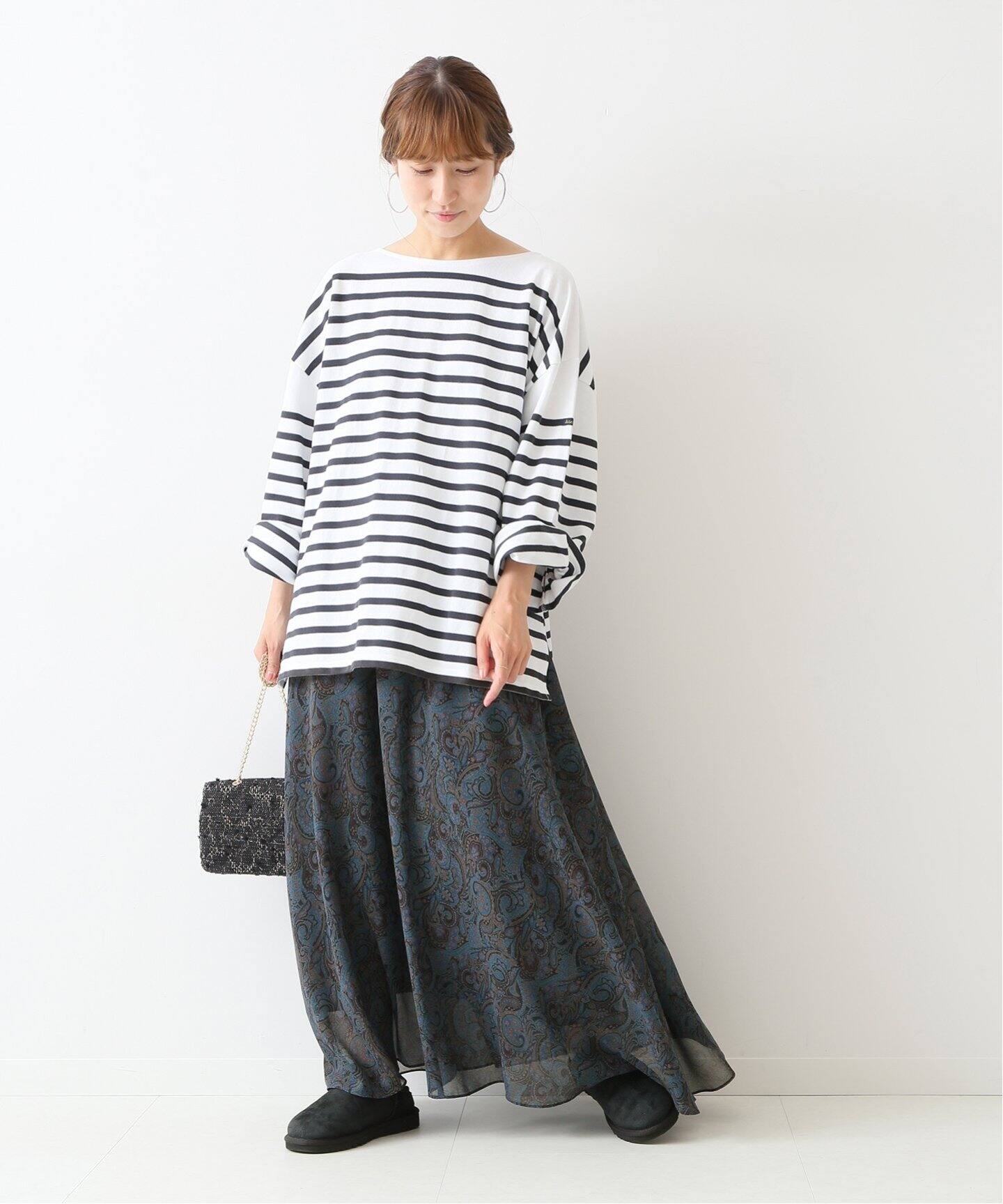 ペイズリープリントマキシスカート◇（ロング・マキシ丈スカート  