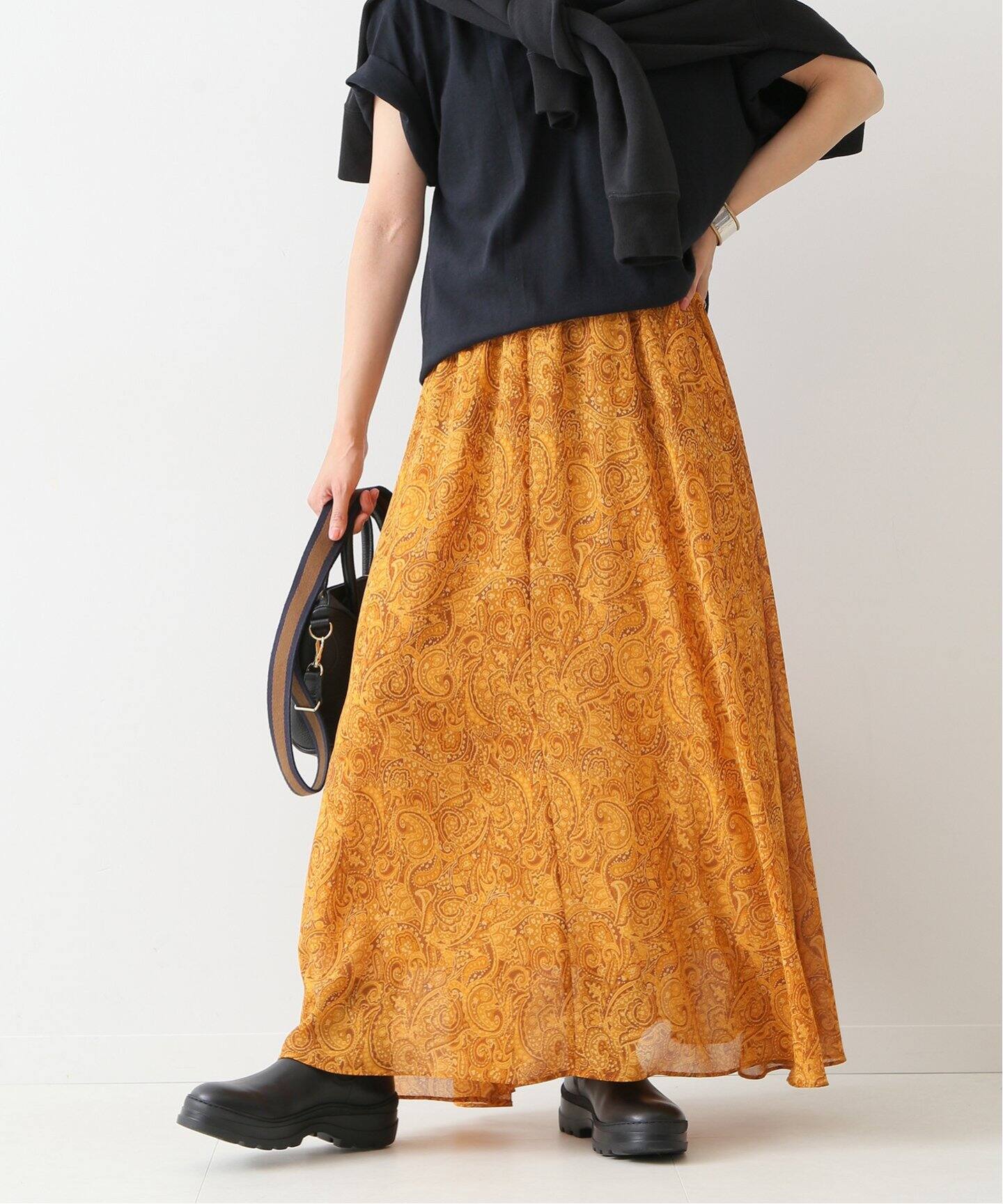 ペイズリープリントマキシスカート◇（ロング・マキシ丈スカート  