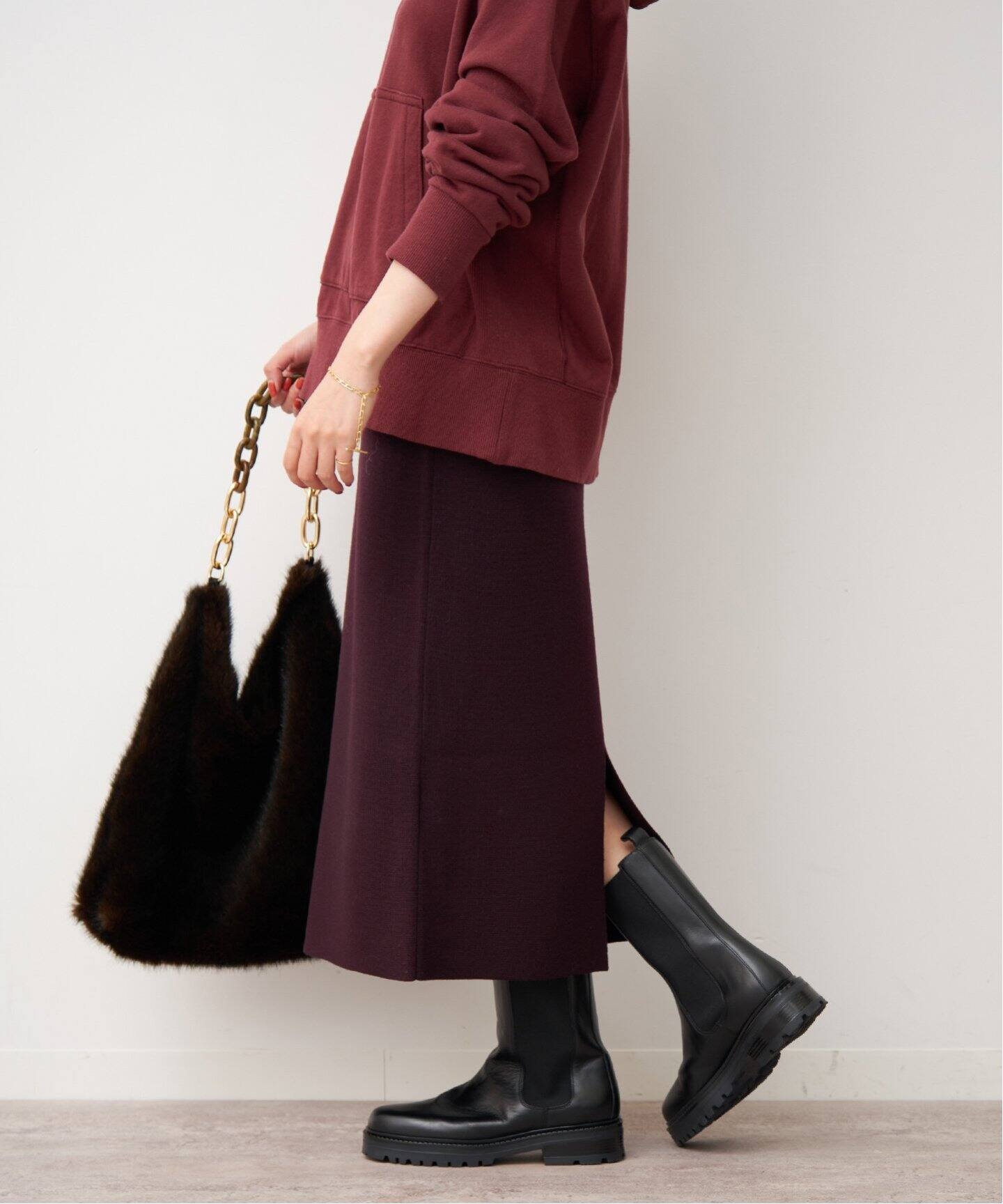 ミラノリブタイトスカート◇（ひざ丈スカート）｜FRAMeWORK（フレーム  