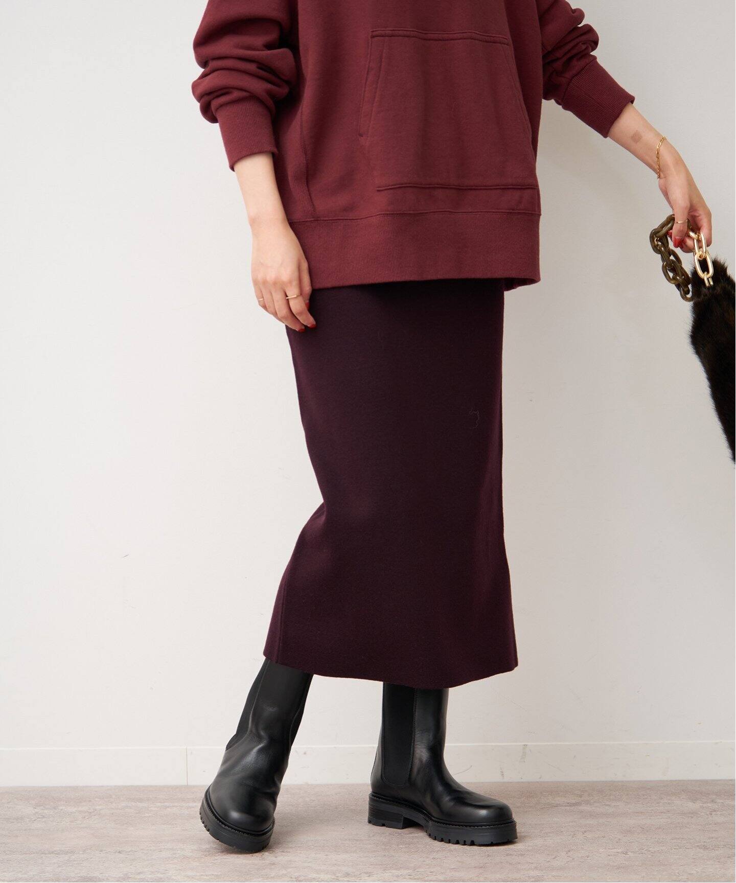 ミラノリブタイトスカート◇（ひざ丈スカート）｜FRAMeWORK（フレーム  