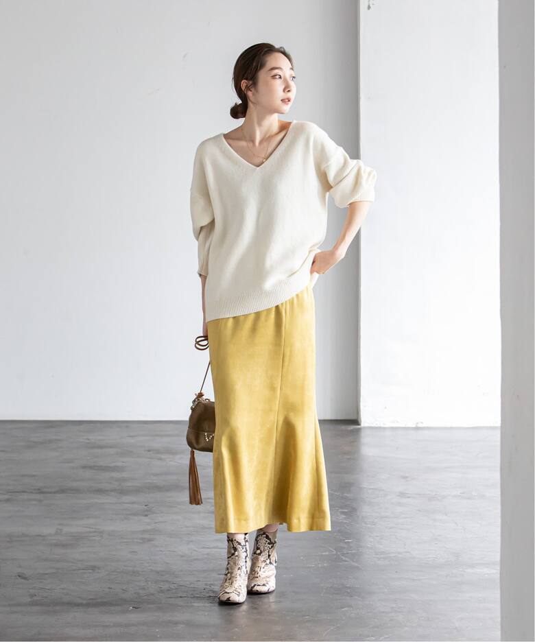 フェイクスウェードマーメイドスカート2◇（ロング・マキシ丈スカート  