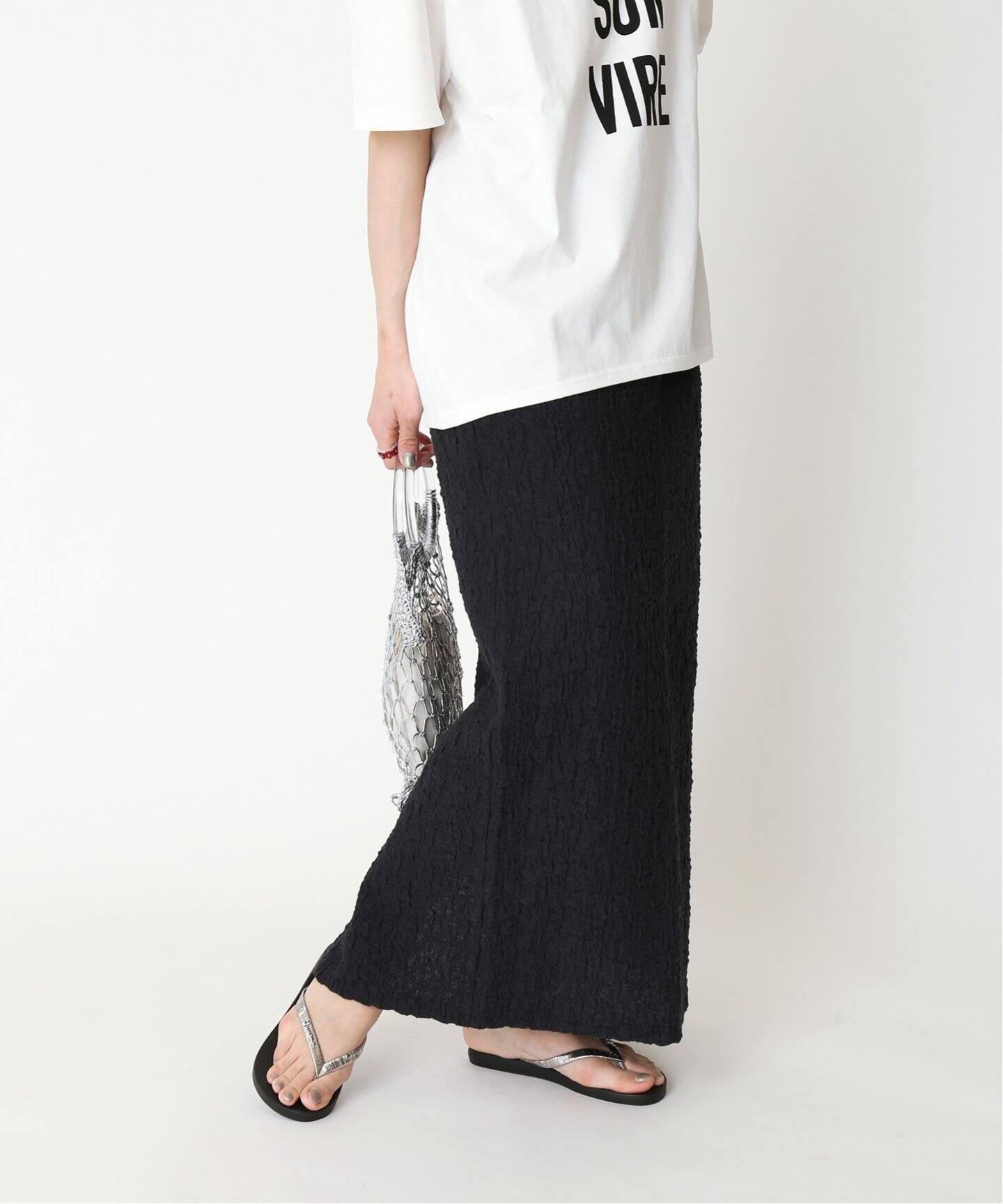 フクレシャーリングIラインスカート◇|B.C STOCK(ベーセーストック フクレシャーリングIラインスカート◇|B.C STOCK(ベーセーストック