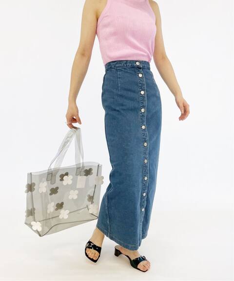 フロントボタン デニムスカート Edit For Lulu エディット フォー ルル 公式のファッション通販 Baycrew S Store