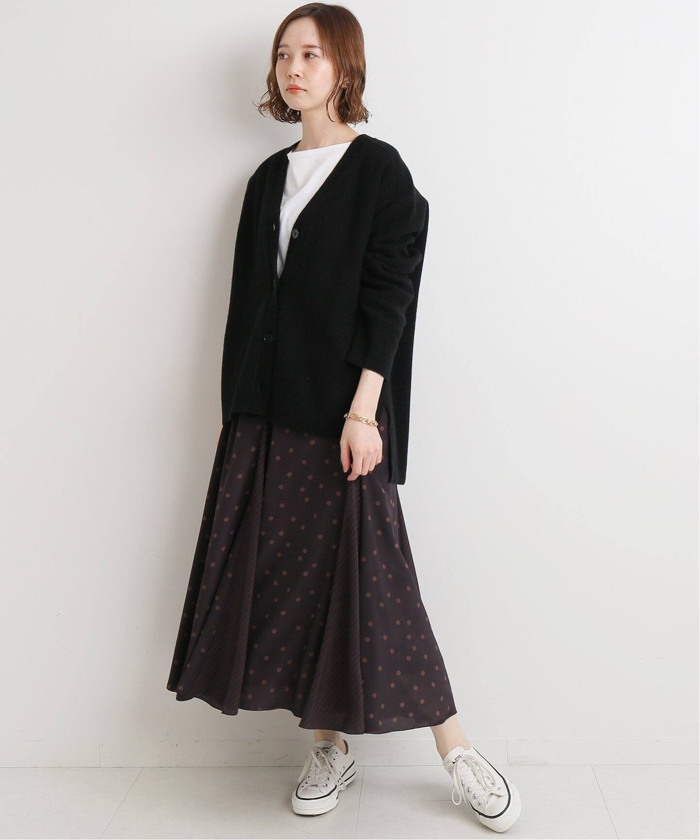 ドットパネルフレアスカート◇（ロング・マキシ丈スカート）｜IENA  