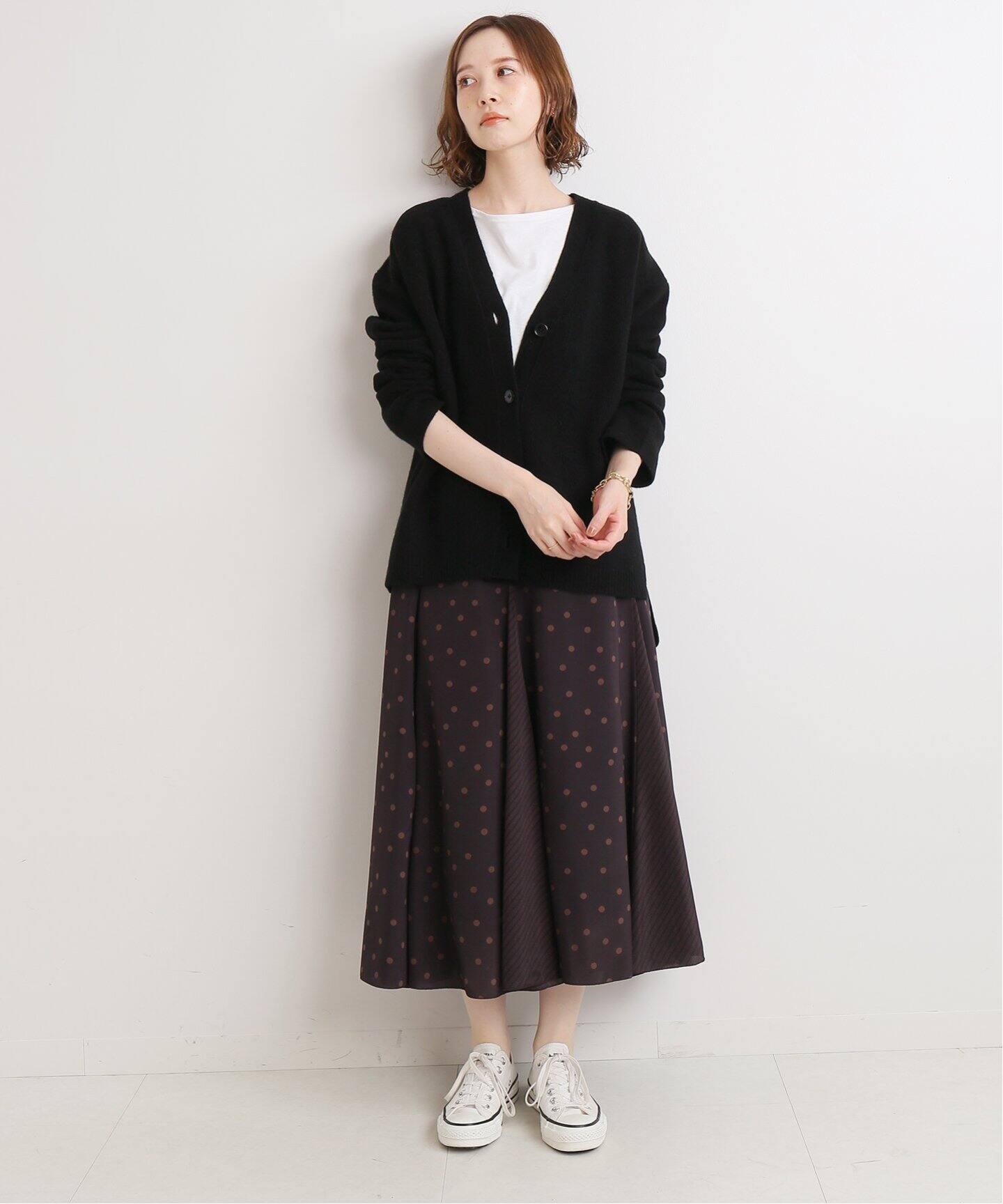 ドットパネルフレアスカート◇（ロング・マキシ丈スカート）｜IENA  