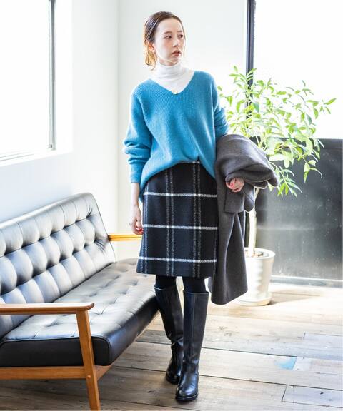 Nalyaビッグチェック台形スカート Iena イエナ 公式のファッション通販 Baycrew S Store