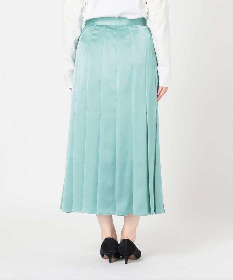 Cafissiサテンタックプリーツスカート◇（ロング・マキシ丈スカート  