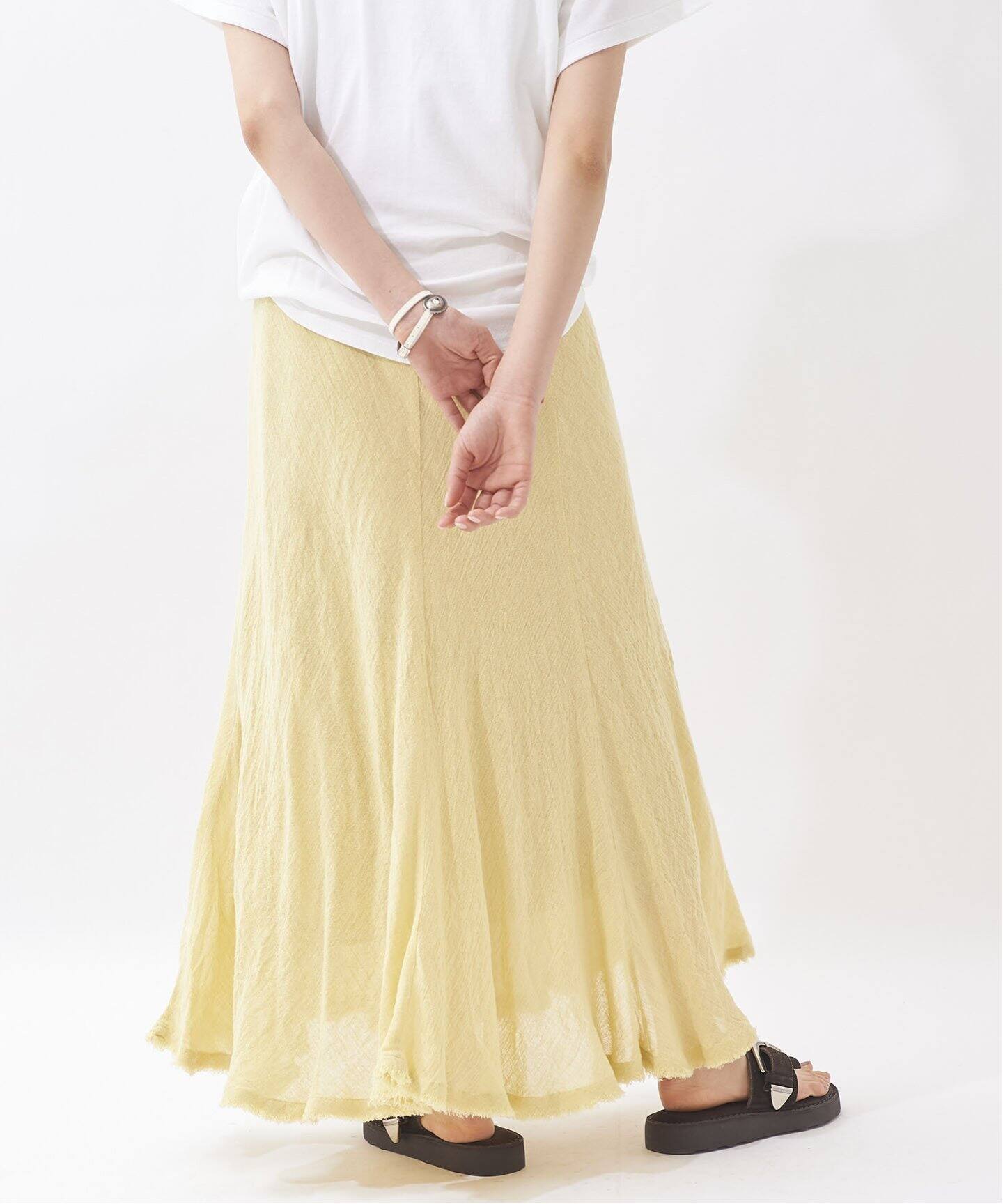 ホワイト系,S【SALE/60%OFF】 Plage Linen Gauzeスカート 36 ロング