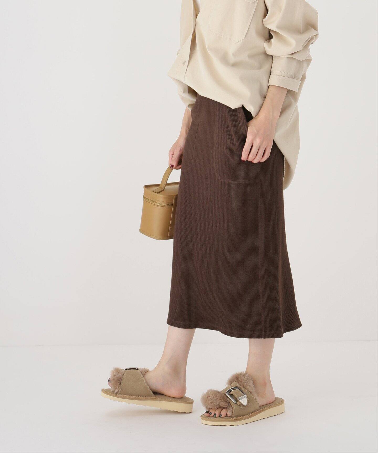 CALUX/キャラクス】WAFFLE スカート◇（ロング・マキシ丈スカート  