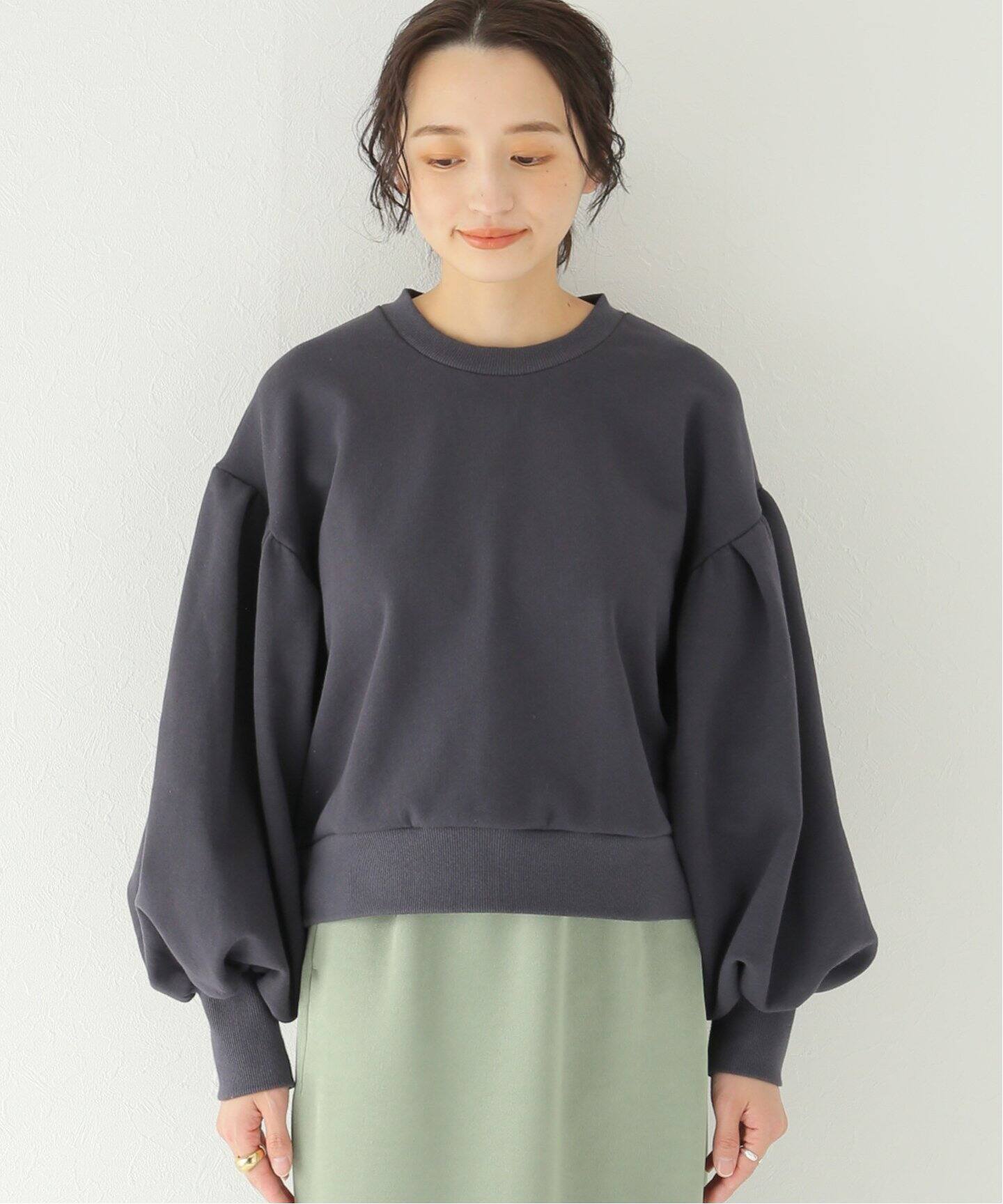 ストレッチ裏毛ボリュームスリーブプルオーバー（Tシャツ／カットソー  