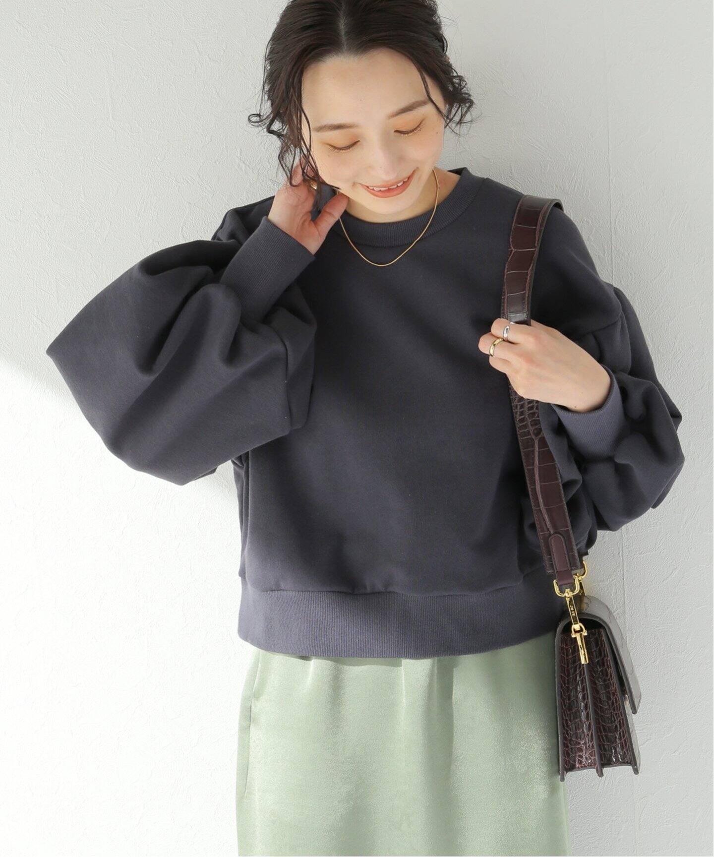 ストレッチ裏毛ボリュームスリーブプルオーバー（Tシャツ／カットソー  