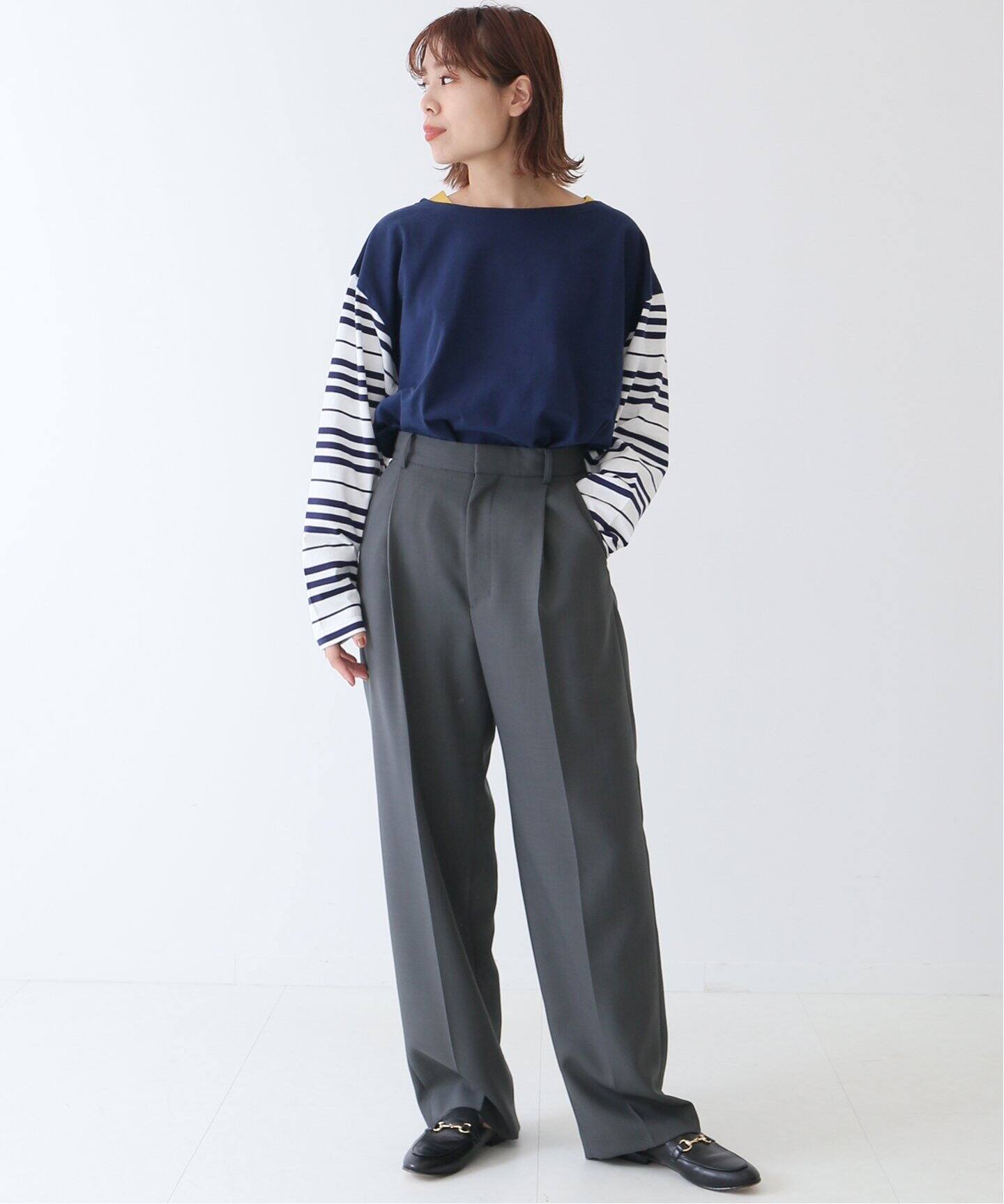 Spick and Span★Sophie Skateパイピングカラーボーダー Spick&Span購入 Sophie Skate パイピングカラーボーダー ロンT