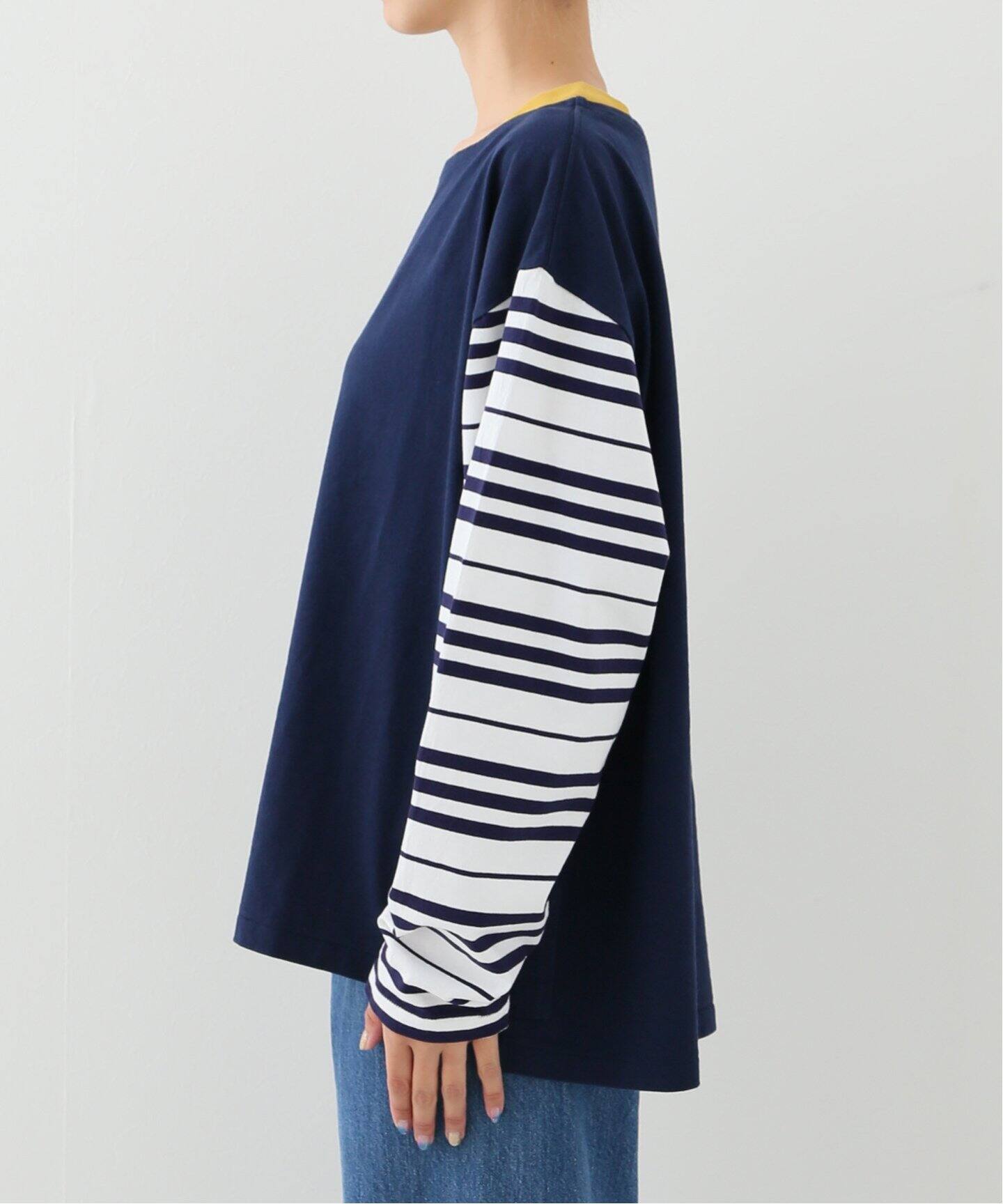 Spick and Span★Sophie Skateパイピングカラーボーダー Spick&Span購入 Sophie Skate パイピングカラーボーダー ロンT