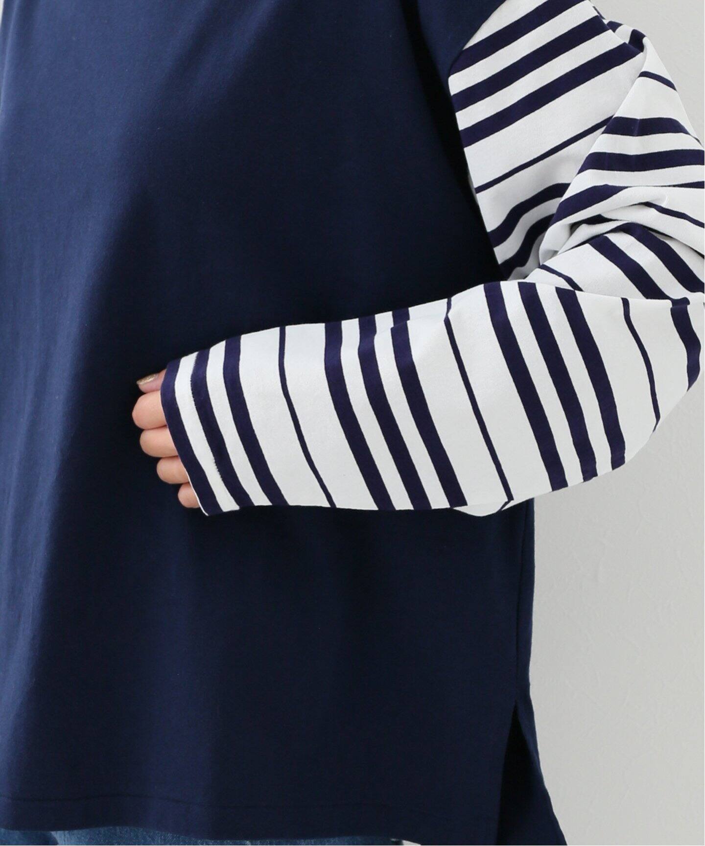 Spick and Span★Sophie Skateパイピングカラーボーダー Spick&Span購入 Sophie Skate パイピングカラーボーダー ロンT