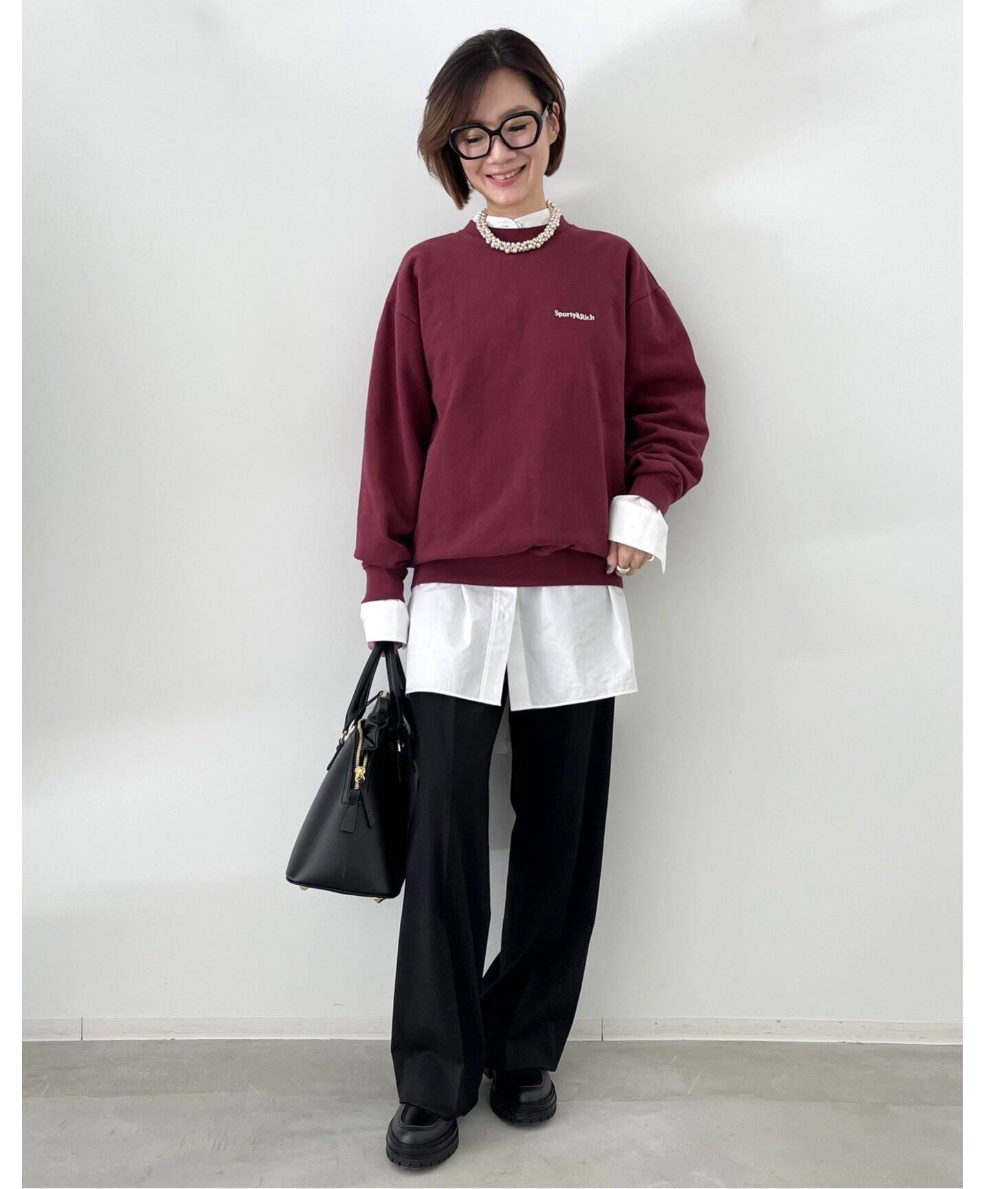 SPORTY&RICH/スポーティアンドリッチ】SERIF LOGO CREWNECK（パーカー 