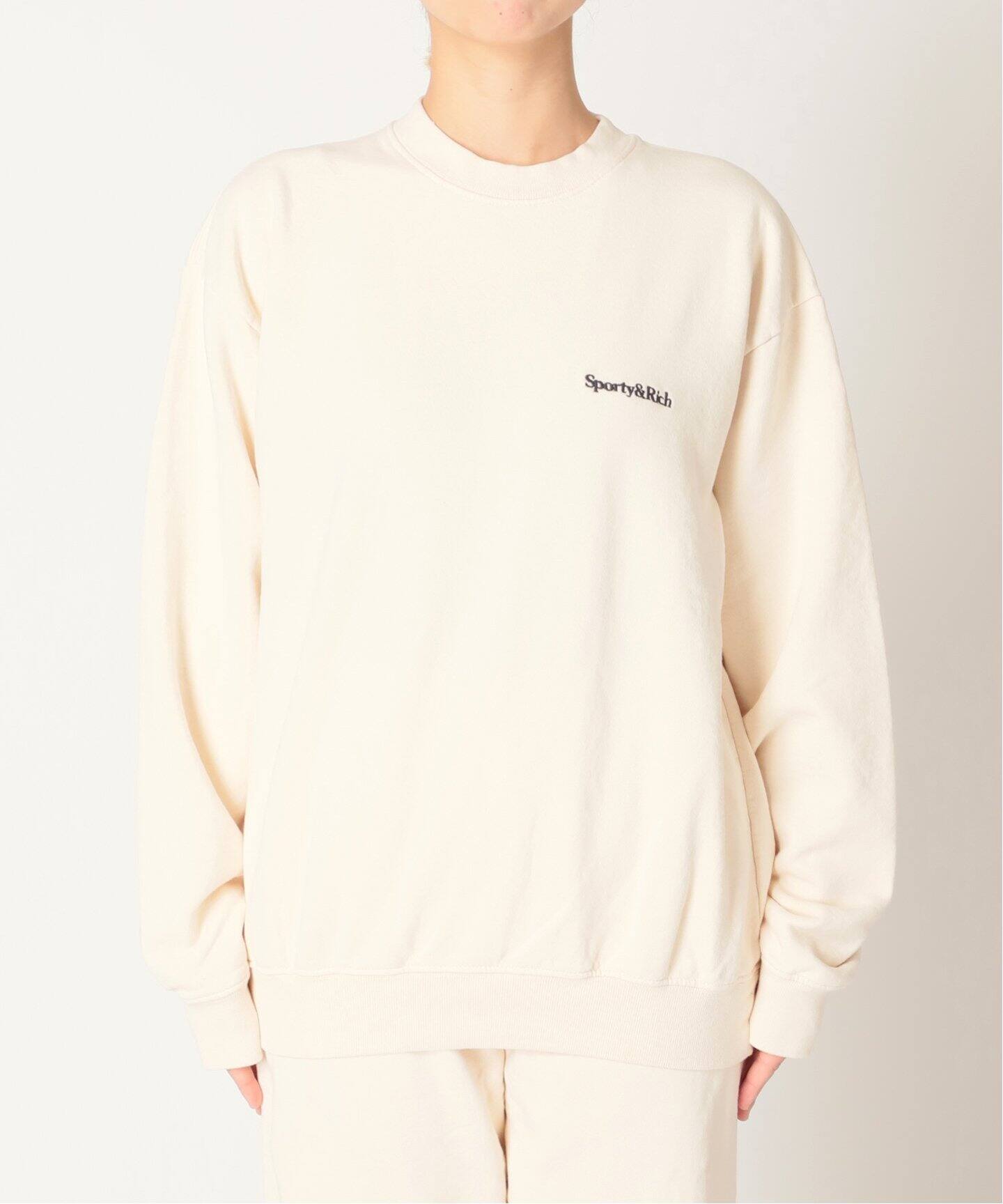 SPORTY&RICH/スポーティアンドリッチ】SERIF LOGO CREWNECK（パーカー  