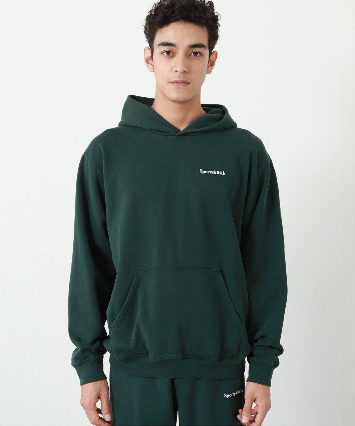 Sporty＆Rich / スポーティアンドリッチ】 SERIF LOGO HOODIE 