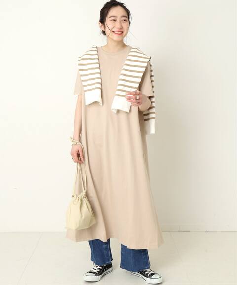 五分袖 度詰めワンピース B C Stock ベーセーストック 公式のファッション通販 Baycrew S Store