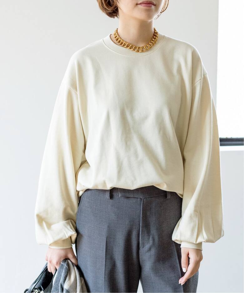 ミニ裏毛ボリュームスリーブプルオーバー◇（Tシャツ／カットソー 