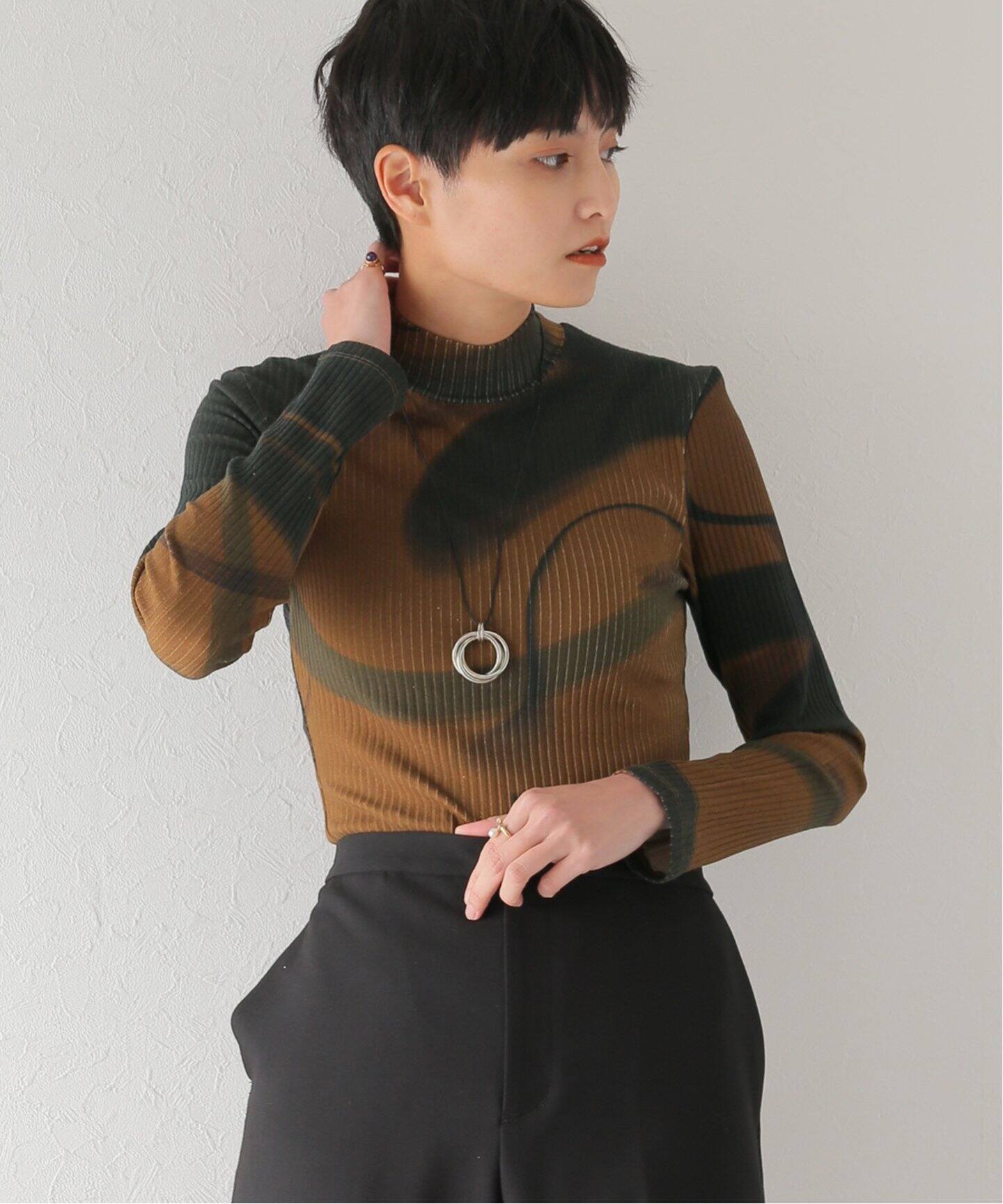 新作モデル paloma ブラウン カットソー mila wool - Tシャツ ...