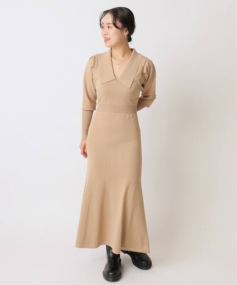 衿付きニットドレス◇（ワンピース）｜U by SPICK&SPAN（ユーバイス  