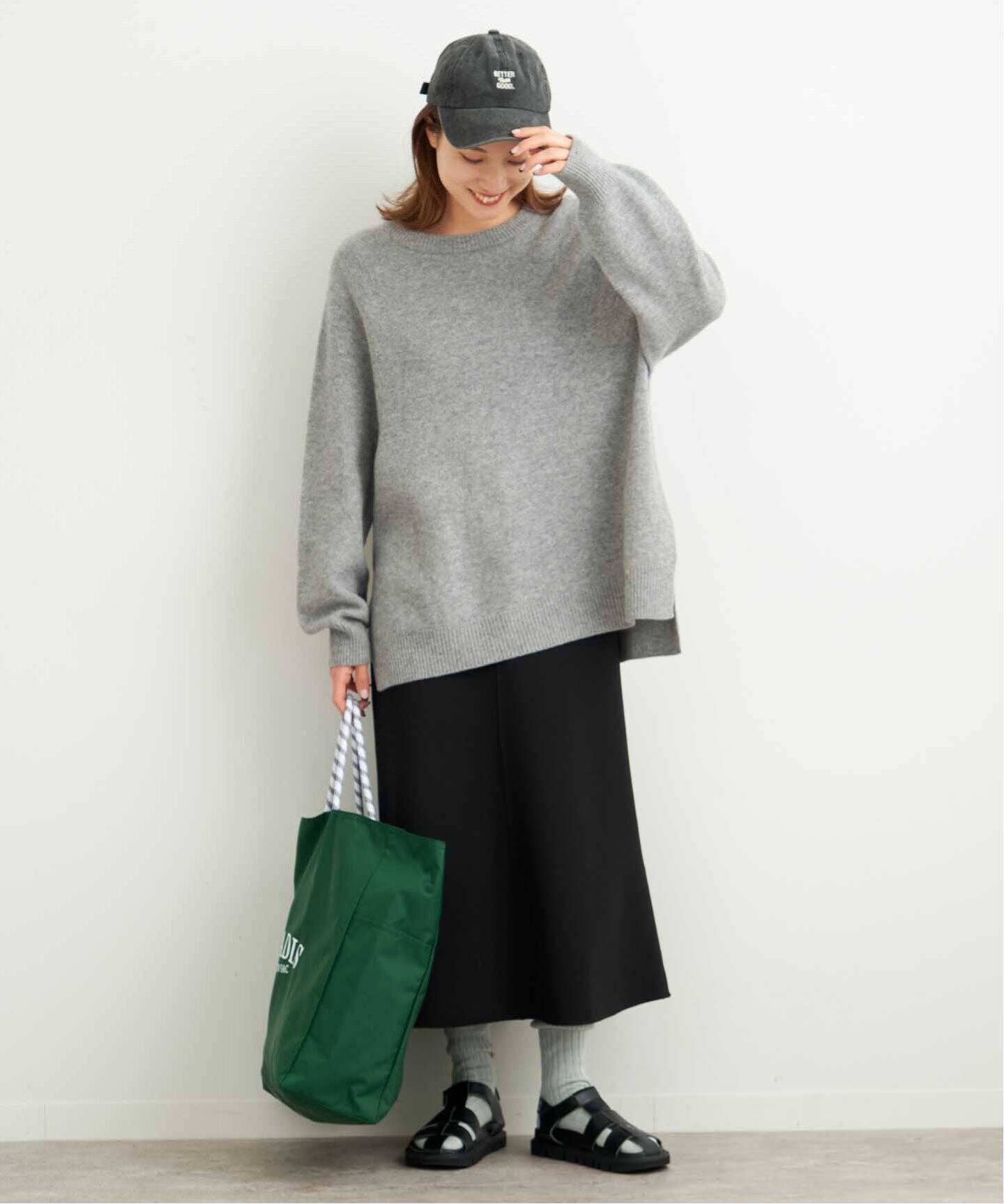 ラグランスリーブワイドプルオーバー4◇（ニット／セーター