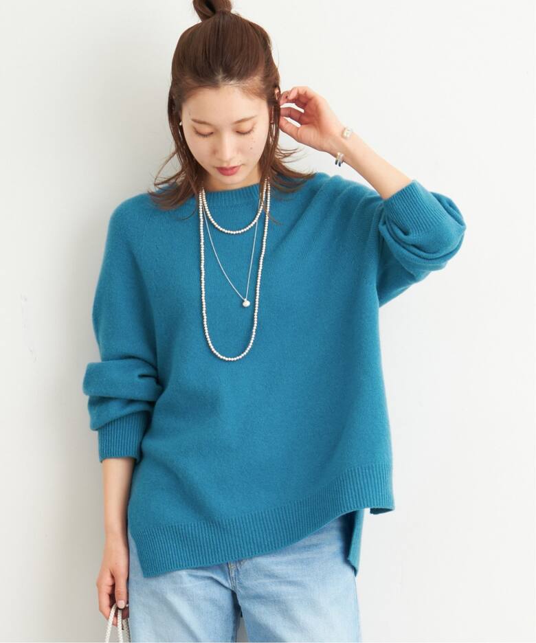 ラグランスリーブワイドプルオーバー4◇（ニット／セーター  