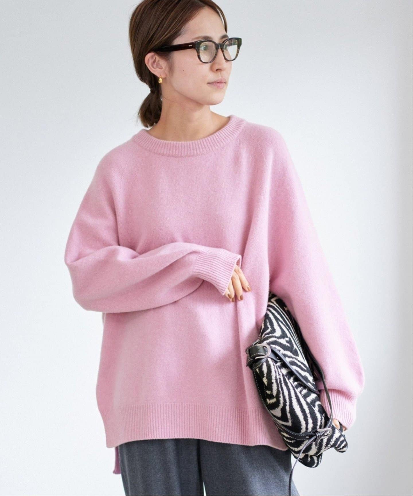 ラグランスリーブワイドプルオーバー4◇（ニット／セーター