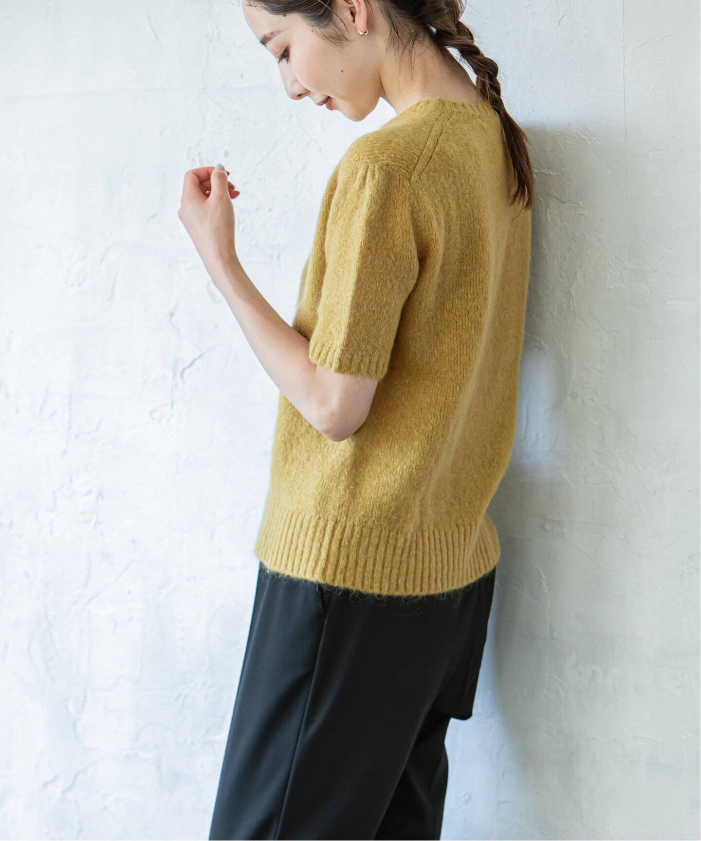 イタリアシモヘヤストレッチクループルオーバー◇（ニット／セーター  