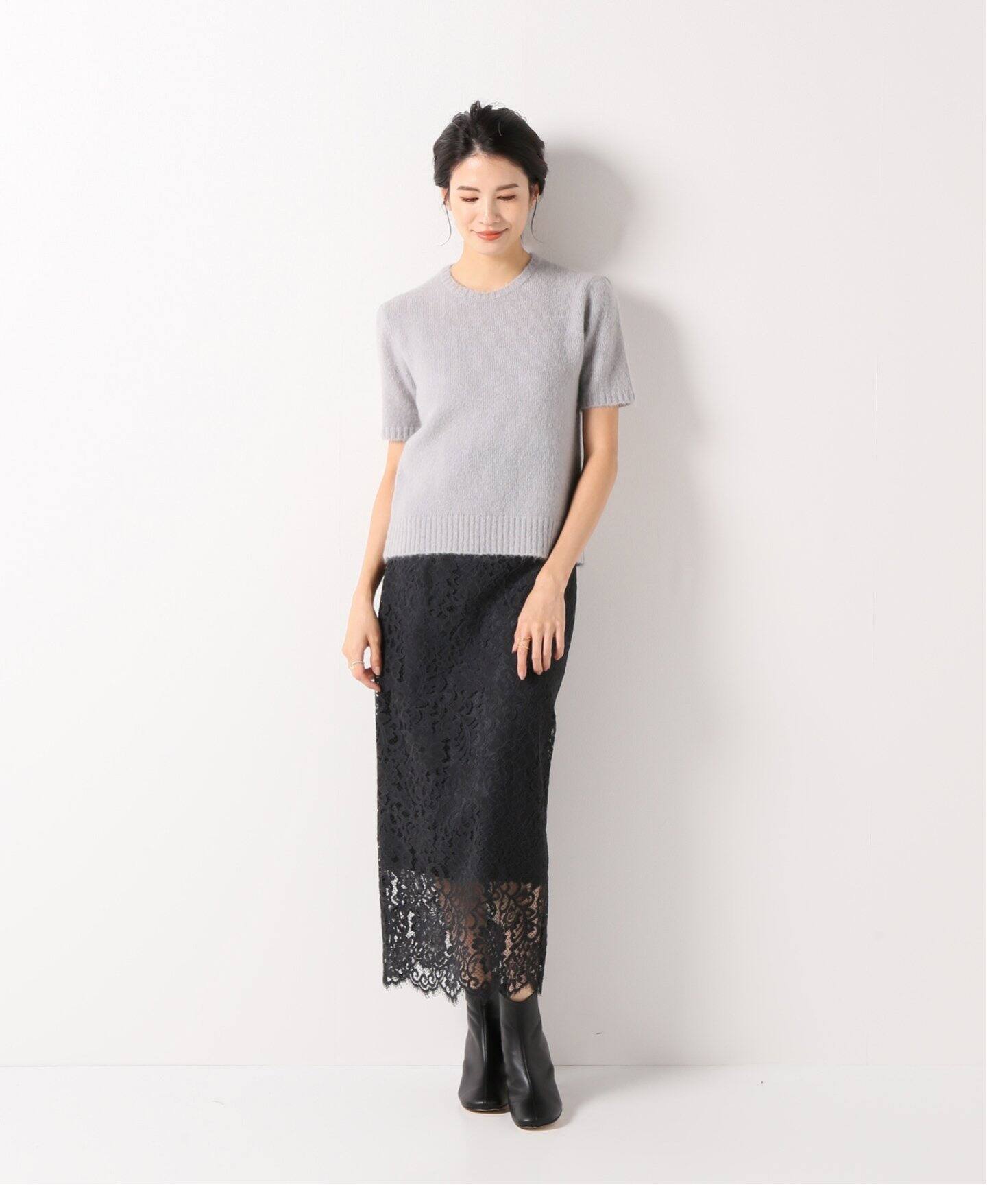 イタリアシモヘヤストレッチクループルオーバー◇（ニット／セーター  