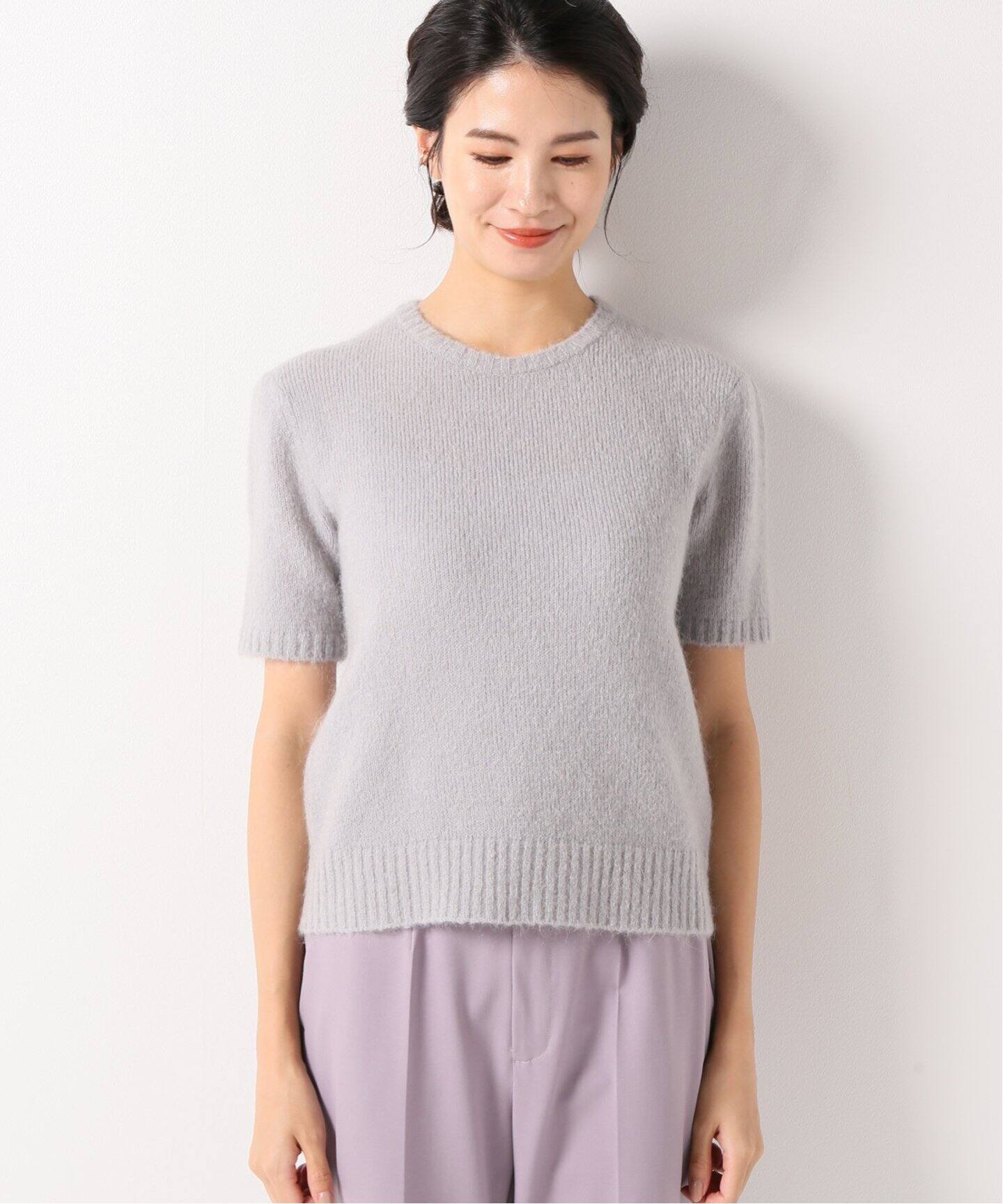 イタリアシモヘヤストレッチクループルオーバー◇（ニット／セーター  