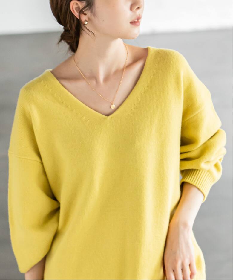 Ca/W ボリューム袖Vプルオーバー◇（ニット／セーター）｜NOBLE  