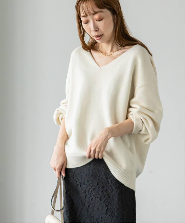 Ca/W ボリューム袖Vプルオーバー◇（ニット／セーター）｜NOBLE  