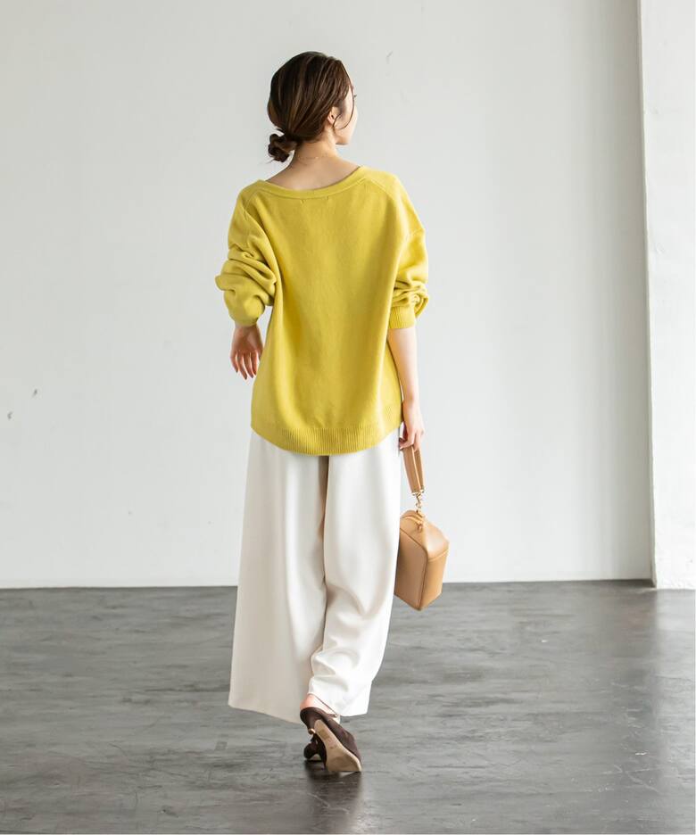 Ca/W ボリューム袖Vプルオーバー◇（ニット／セーター）｜NOBLE  