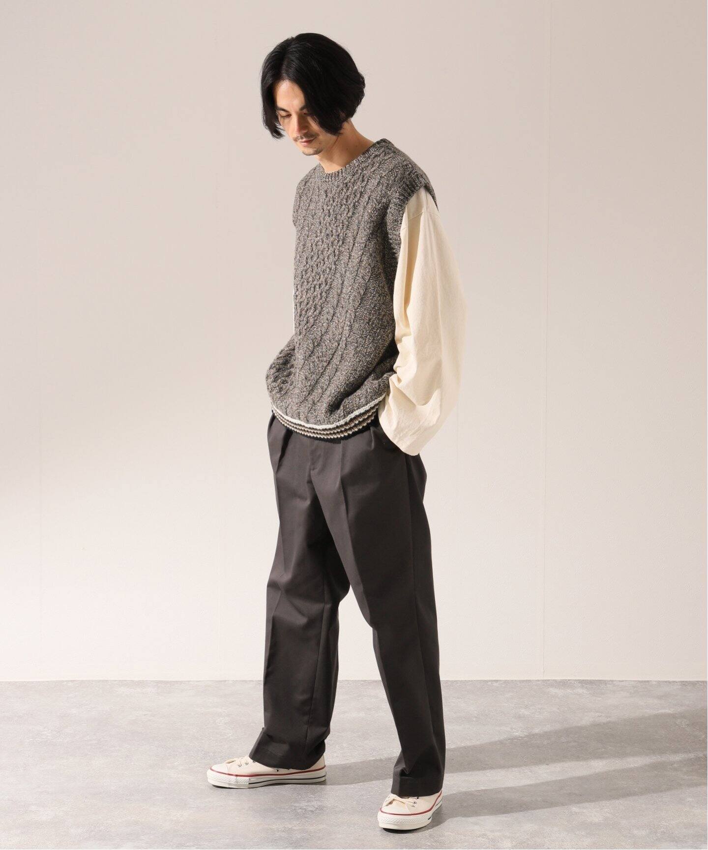 NOMA t.d. / ノ－マティーディー】Twist ケーブルニットベスト（ベスト  